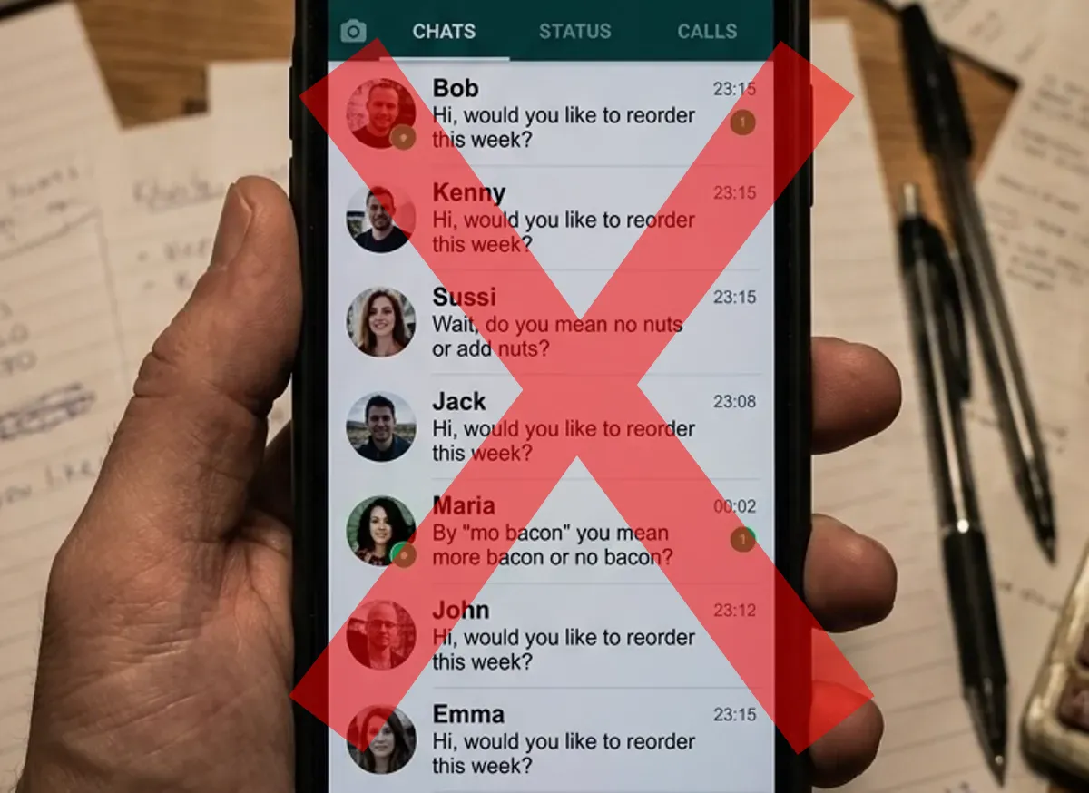 Confusing WhatsApp follow-up